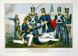 Morte do Coronel Clay, Batalha de Buena Vista, Feby. 23d, 1847, pub. 1847. de American School
