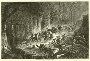 Arrastando artilharia sobre as montanhas, agosto de 1863 de American School