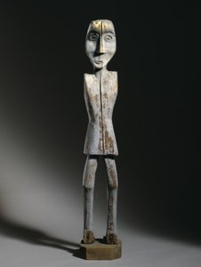 Figura de Efígie, Chippewa, final do século XIX (madeira, pregos de ferro e pigmento) de American School