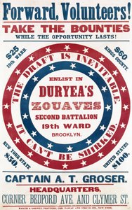 Alistar-se em Duryeas Zouaves, Segundo Batalhão, 19ª Ala, Brooklyn, c.1861