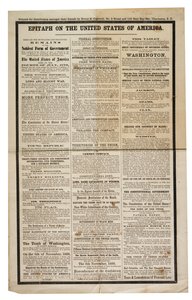Epitáfio nos Estados Unidos da América, c.1861