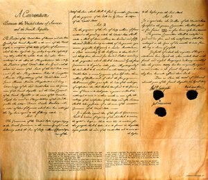 Fac-símile da Convenção para a compra de Louisiana pelos Estados Unidos, 30 de abril de 1803 de American School