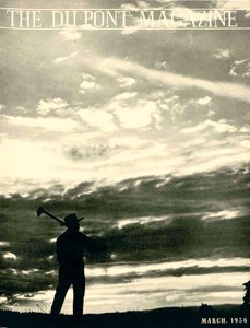 Agricultor em campo, capa da revista DuPont, março de 1936 de American School