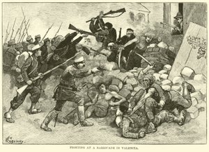 Lutando em uma barricada em Valência de American School
