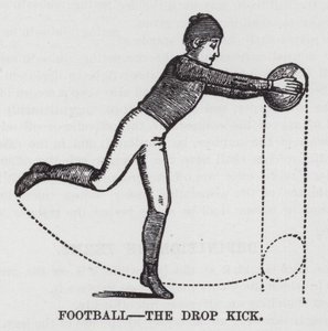 Futebol, o Drop Kick (gravura) de American School