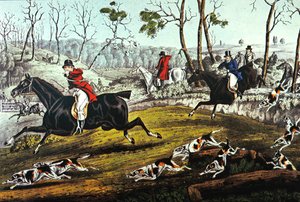 Fox chase, publicado por N. Currer de American School