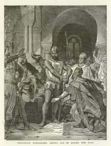 Frederico Barbarossa pedindo ajuda de Henrique, o Leão de American School