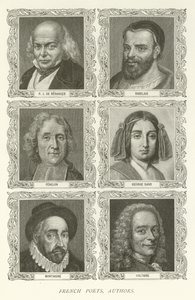 Poetas Franceses, Autores, Beranger PJ, Rabelais, Fenelon, George Sand, Montaigne, Voltaire de American School