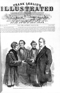 Primeira página de Frank Leslies Illustrated Newspaper 14 de março de 1857