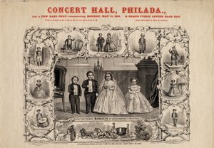 Gen. Tom Thumb e esposa, Com. Nutt e Miss Minnie Warren, pub. por Currier & Ives, 1863