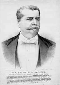 Gen. Winfield S. Hancock: Candidato democrata a Presidente dos Estados Unidos, pub. por Currier & Ives, c.1880 de American School