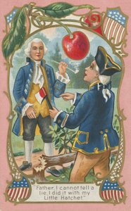 George Washington confessando ao seu pai (cor litho) de American School