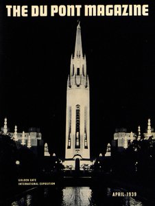 Golden Gate International Exposition, capa da revista DuPont, abril de 1939 de American School