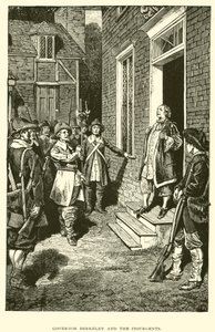 O Governador Berkeley e os Insurrectos (litografia) de American School