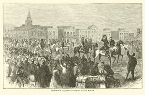 Comando de Grierson entrando em Baton Rouge, abril de 1863 de American School