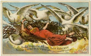 Halls Vegetable Sicilian Hair Renewer, restaura o cabelo grisalho à sua cor original e previne a calvície, Recto (cor litho [cartão comercial]) de American School