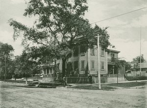 Casa de Abraham Lincoln em 1861 (fotogravura) de American School