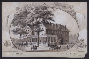 Hotel Kaltenbach, Niagara, Nova Iorque, EUA, c1897 (litografia) de American School