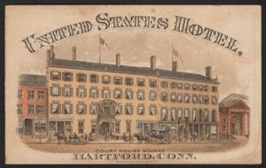Hotel Trade Card (gravação a cores) de American School