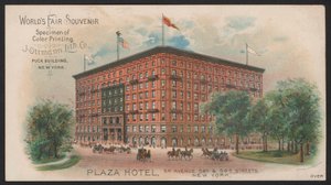 Hotel Trade Card (gravação a cores) de American School