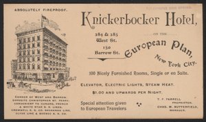 Hotel Trade Card de American School