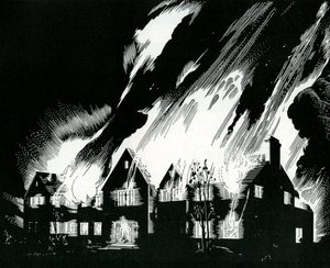 Casa Envolvida em Chamas de American School