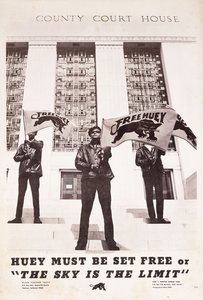 Huey deve ser liberado ou &39;O céu é o limite&39;, c. 1970 (litografia) de American School