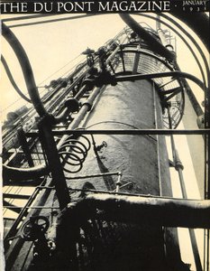 Planta industrial, capa da revista DuPont, janeiro de 1931 de American School