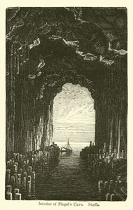Interior, de, Fingals, caverna, Staffa de American School