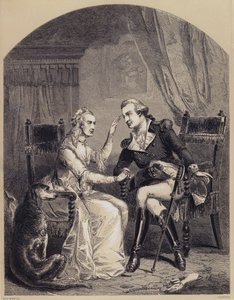 Entrevista entre George Washington e sua mãe após a Revolução (gravura) de American School
