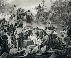 Jeremias na queda de Jerusalém, de "The Jewish Encyclopedia", c.1901 (gravura) de American School