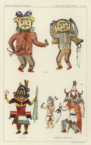 Kokle, Citoto, Sumaikoli e Yaya (litografia a cores) de American School