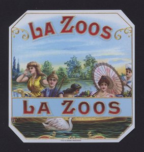 La Zoos, etiqueta de charutos (chromolitho) de American School