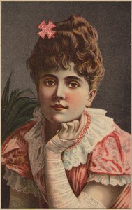 Senhora de vestido rosa
