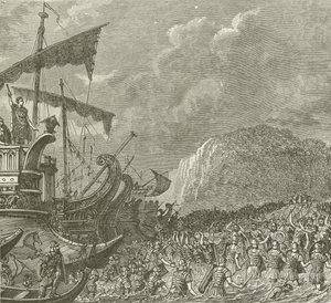Desembarque dos romanos, sob César, na Inglaterra, BC 55 de American School