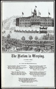 Lincoln "s Funeral Procession, pub. 1865 de American School