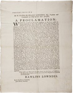 Juramento de lealdade para proteger a Independência da Carolina do Sul, 2 de abril de 1778 de American School