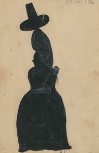 Lucy Knox, c.1790 (tinta com porcelana branca no cartão) de American School