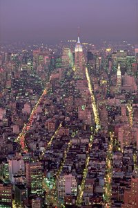 Manhattan à noite de American School