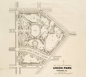 Mapa de Union Park, Chicago, Illinois de American School