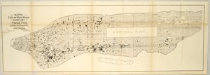 Mapa da Cidade de Nova Iorque mostrando a Localização da Varíola, de 1 de Maio de 1874 a 30 de Abril de 1875. de American School