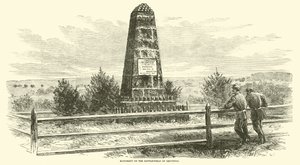 Monumento no campo de batalha de Groveton, agosto de 1862 de American School