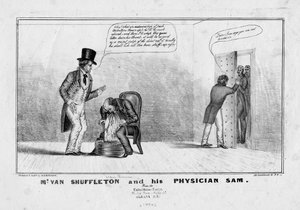 Sr. van Shuffleton e seu médico Sam, c.1836 de American School