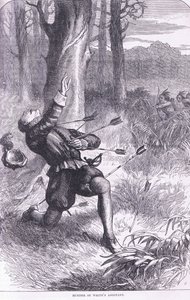 Assassinato de Murder of White, ilustração do pub Cassell&39;s History of the United States. por Petter & Galpin c.1890 de American School