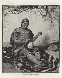 Mulher navajo girando de American School