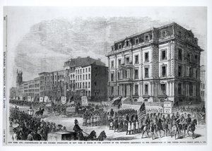 Cidade de Nova Iorque: Demonstração dos Habitantes Coloridos de Nova Iorque em Honra à Adoção da Décima Quinta Emenda à Constituição dos Estados Unidos, 8 de abril de 1870, do 