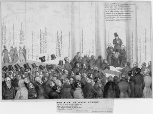 Velho Nick em Wall Street, c.1832 de American School