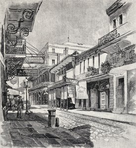 Old St. Louis Hotel, mais tarde The State House, em Nova Orleans, de "The Century Illustrated Monthly Magazine", de maio a outubro de 1883 de American School