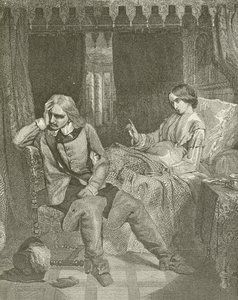 Oliver Cromwell na cama da morte de sua filha de American School