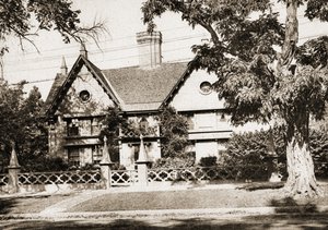 Pickering House, Salem, Massachusetts, 1915 (gravura intaglio em tom sépia) de American School